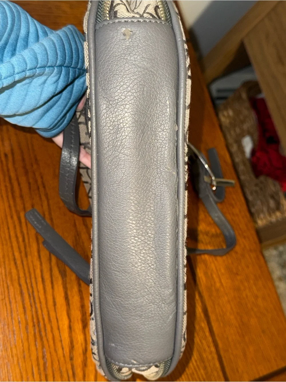 Calvin Klein Tan and Black Signature Monogram Crossbody Bag